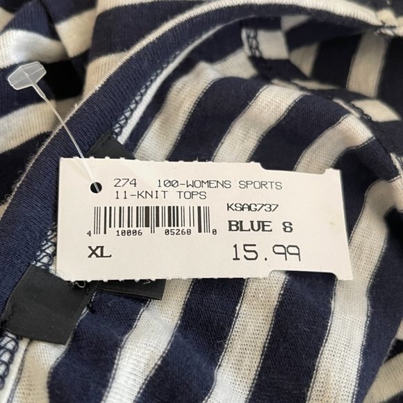 NWT Striped Open Back Top size xl - Picture 4 of 5